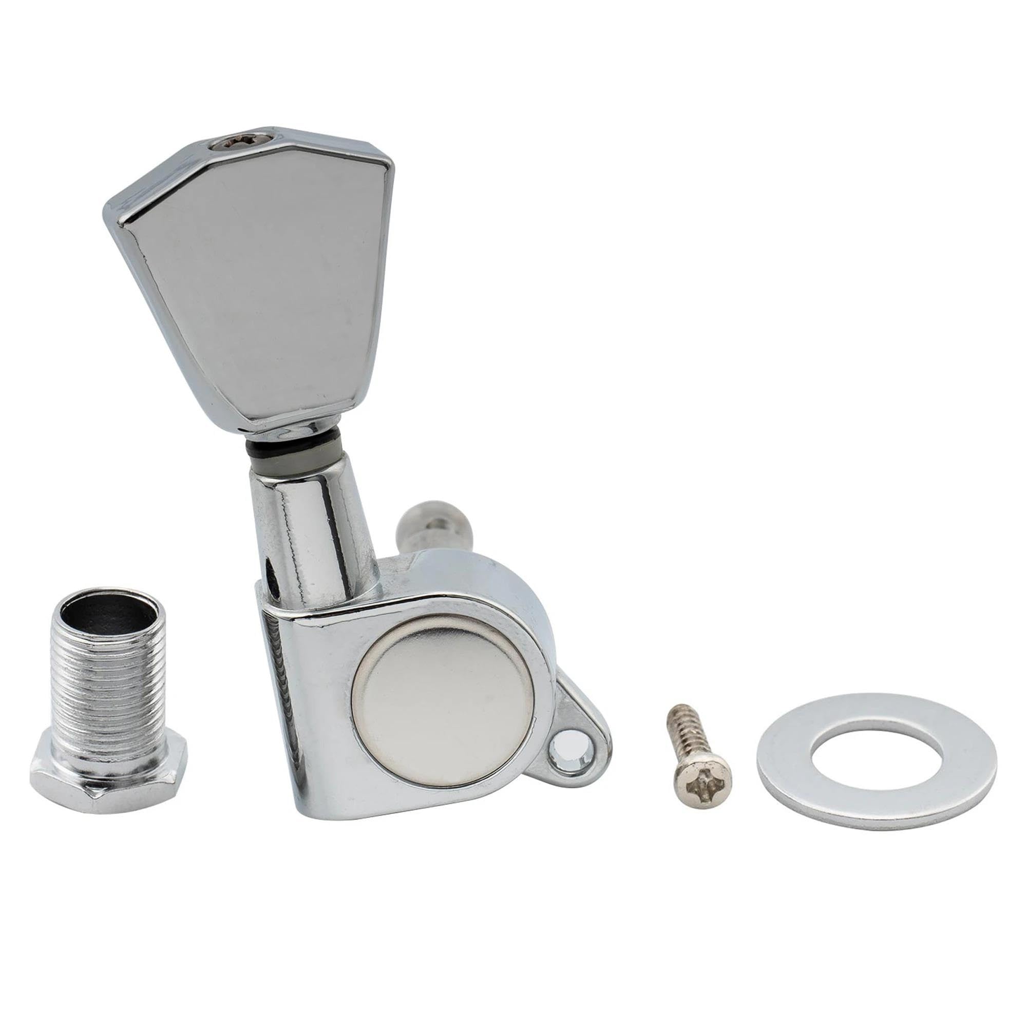 Clavijas Afinación Guitarra Juego De Afinador Guitarra Cerrado Para ST Tele Y Otros Modelos(Silver)