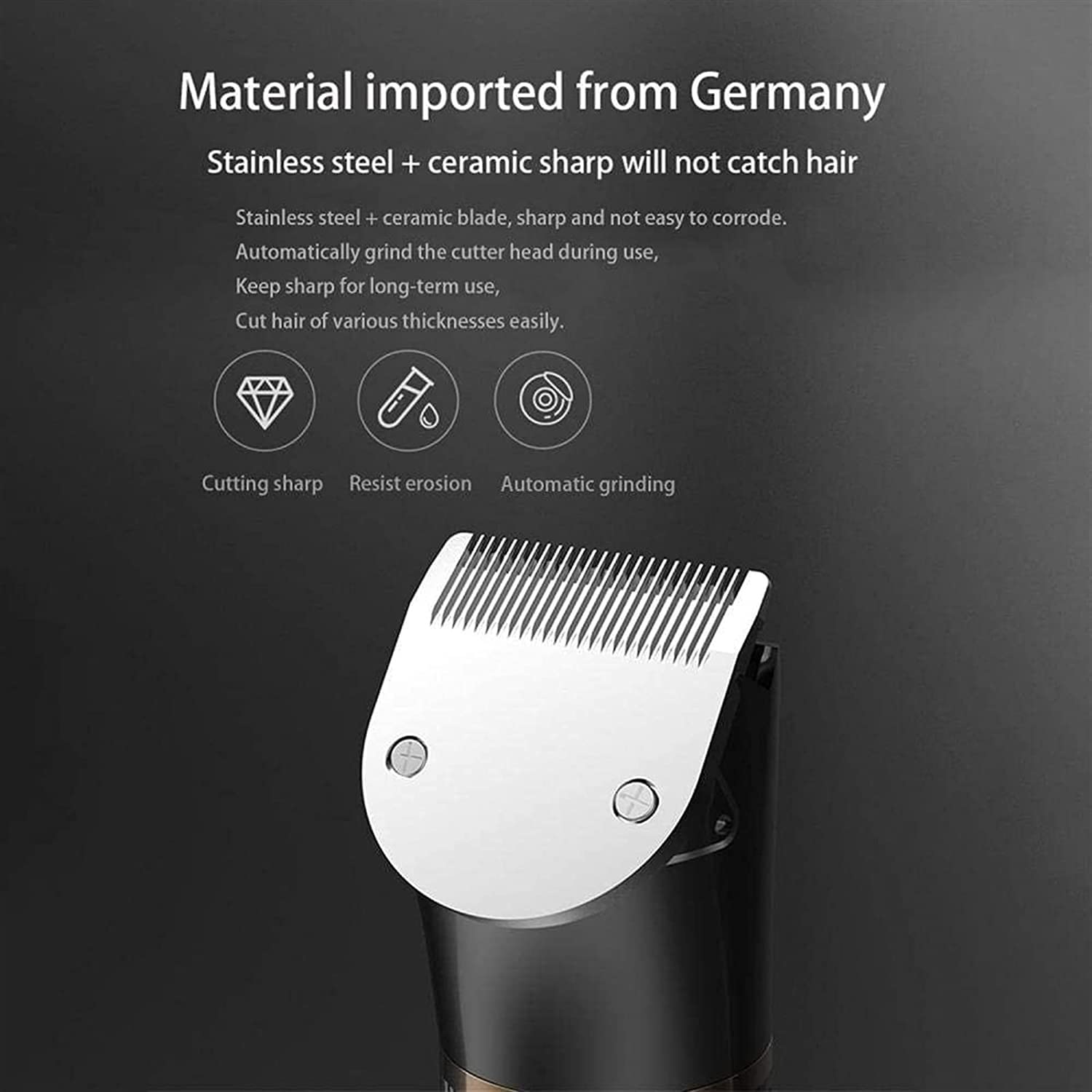 LIIAV Cortapelos profesional - Recortador de barba recargable Kit de corte de pelo inalámbrico con cuchillas impermeables de titanio y cerámica for corte húmedo/seco, 5 velocidades ajustables con capa