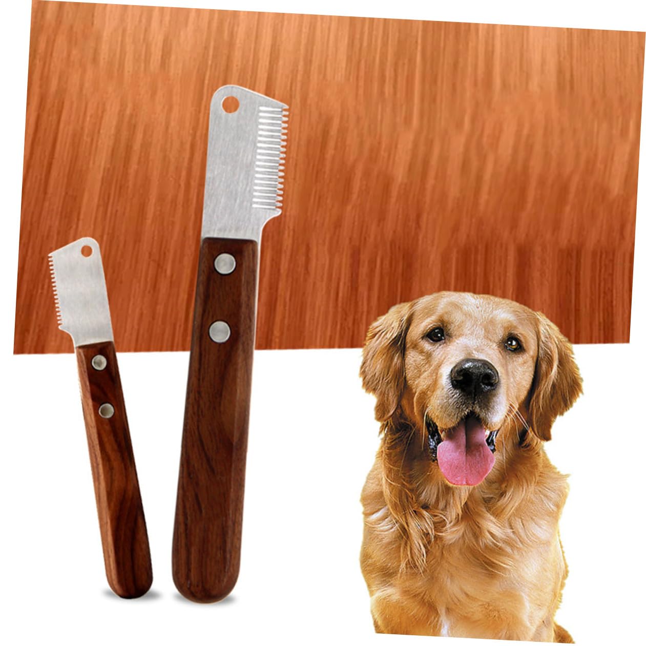 SUPVOX 3piezas Cepillo Deslanador para Inoxidable Rastrillo para Deshedding y Desenredado para Pelajes Gruesos Cuidado Mango De Ergonómico Eliminación Efectiva De Pelo Muerto y
