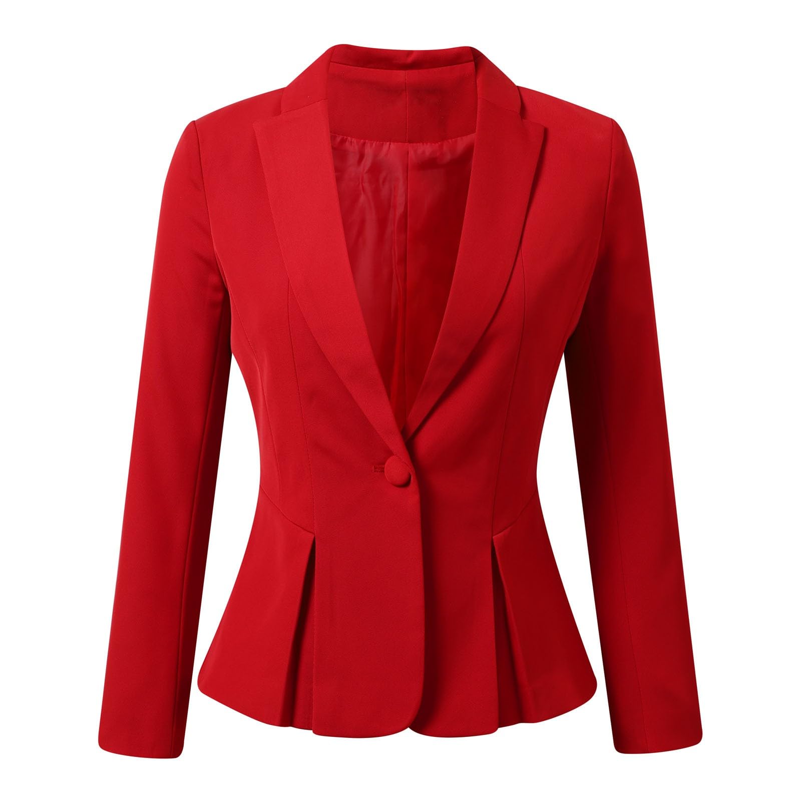 Genérico Chaqueta Traje Mujer Profesional, Americana Formal de Color Liso con Solapa, Blazer Elegante para Uniforme Oficina, Negocios y Trabajo
