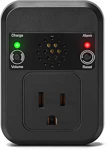 Power Failure Alarm for Freezer, Briidea Power Outage Alert with LED Indicator Lights and 80-120dB Adjustable Alarm, Perfect for Monitoring Refrigerators Freezers &amp; Sewage