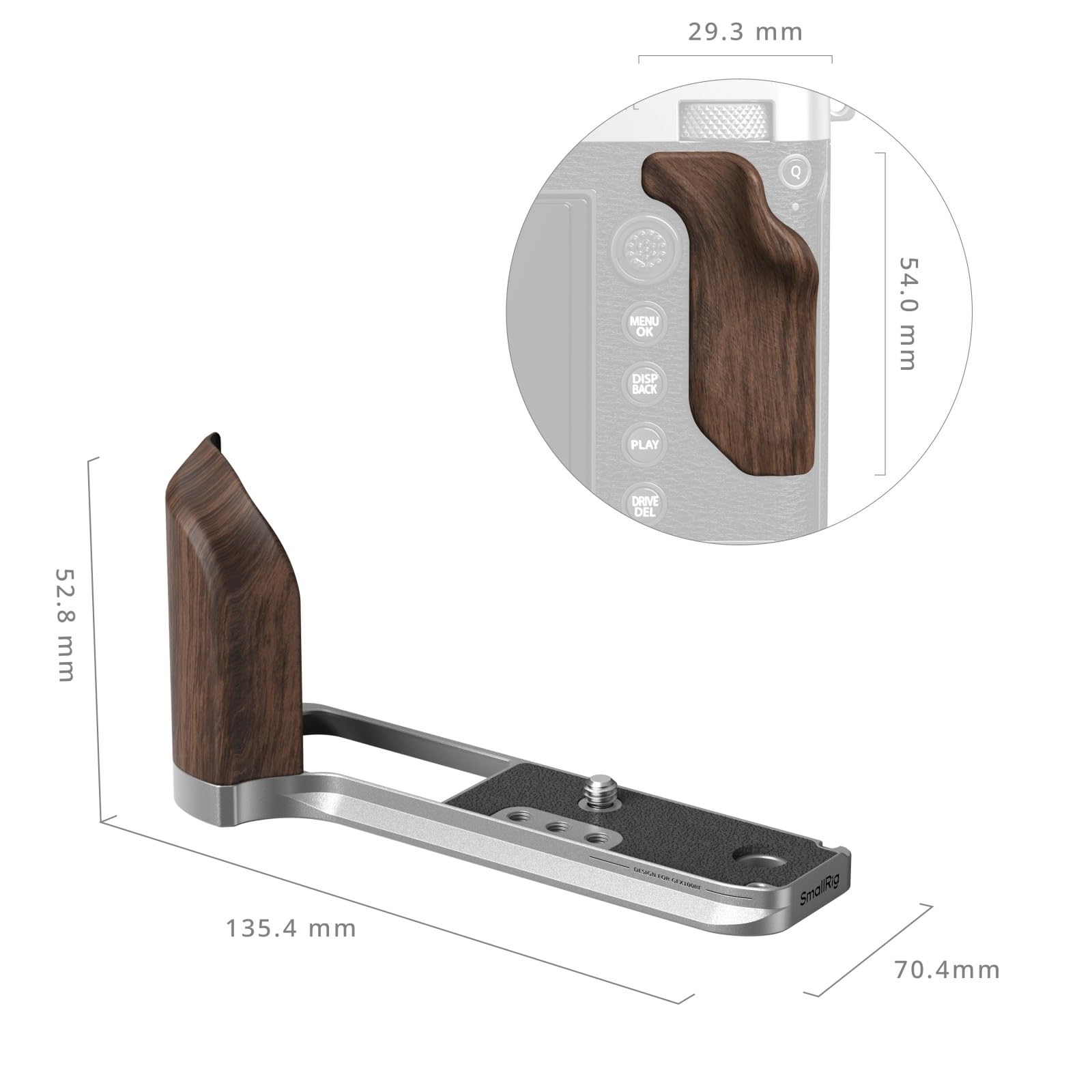 Amazon | SmallRig 木製ハンドグリップ FUJIFILM対応 GFX100RF専用 L字
