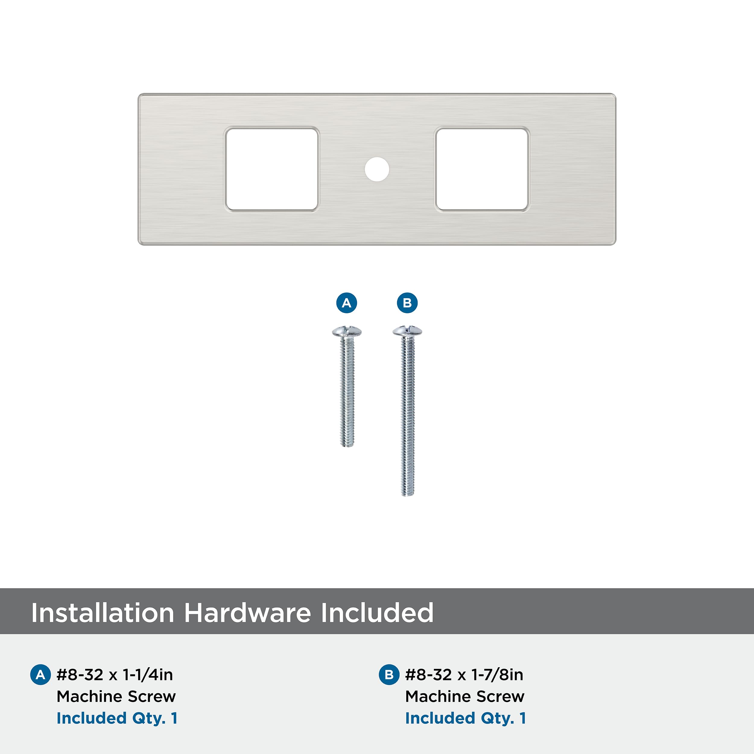 Amerock Medora Cabinet Knob Backplate - Satin Nickel -5
