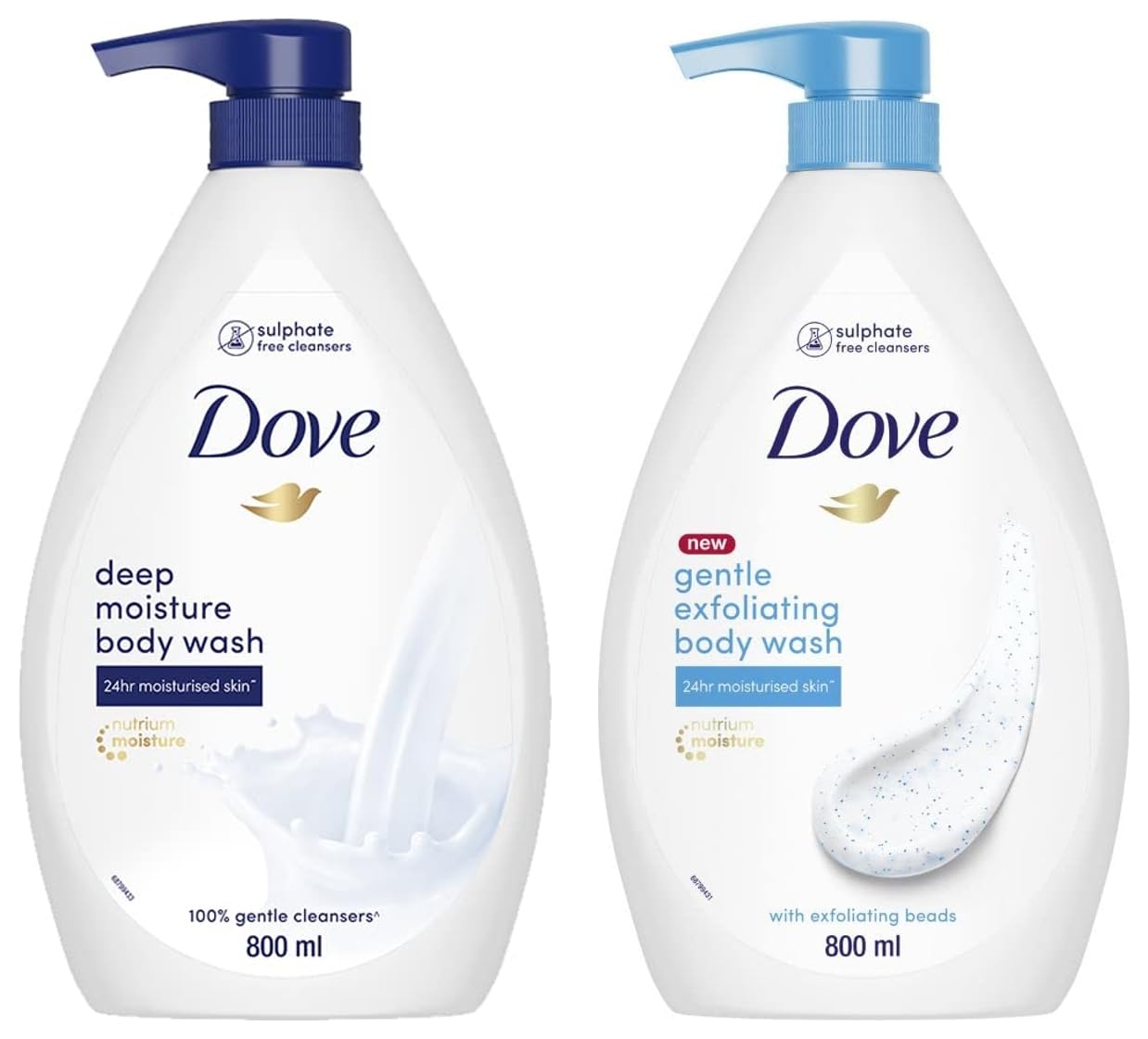 Dove Gentle Exfoliating Nourishing Body Wash 800 Ml & Deeply Nourishing Body Wash 800 Ml-image-16