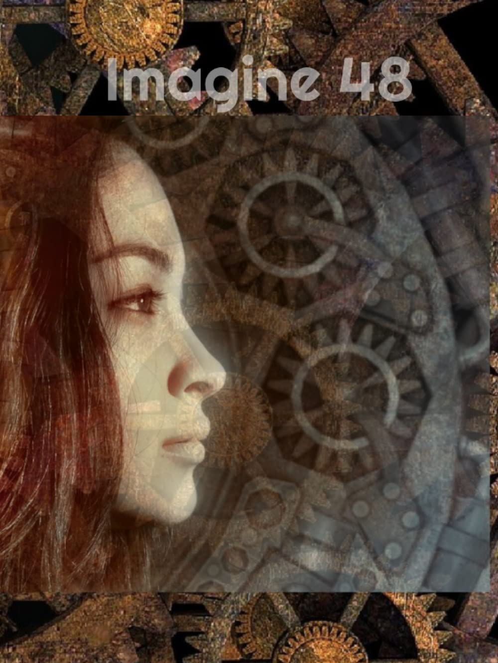 Faux Coffee Table Hardcover Book: IMAGINE 48: Real Books With BLANK Journal Pages that have Artistic Covers for Staging, Design, Decor