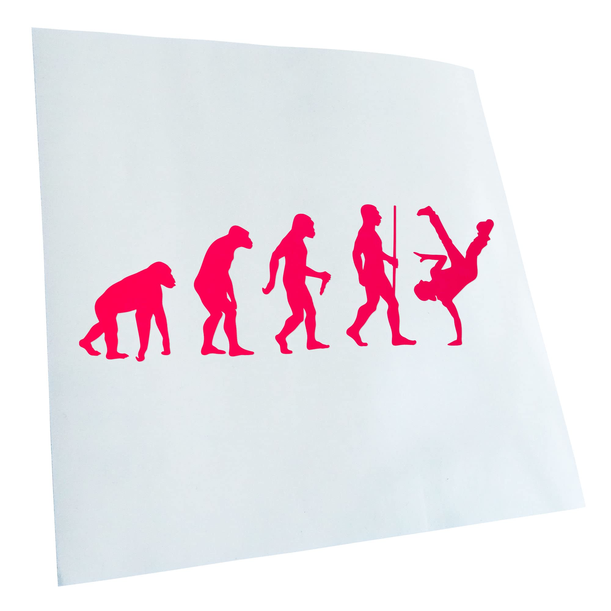 Kiwistar - Car Sticker - Breakdance Evolution - Neon Pink - 30 x 10 cm - Rear Window Car Sticker Weatherproof for Car Truck Moped Truck - Sticker Exterior Self-Adhesive Tuning Accessories for Window