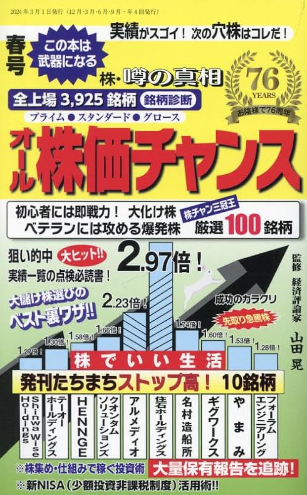 新品◎箱付未開封☆百年の孤独☆4本セット☆2024年8月2024年9月出荷分 オール株価チャンス 2024年 04 月号 [雑誌] |本 | 通販 | Amazon