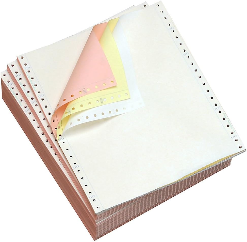 Office Depot Premium Carbonless Multipart Continuous Paper, 3 Parts Multicolor, 15 lb, 9 1/2in. x 11in., Box Of 1000 Sheets