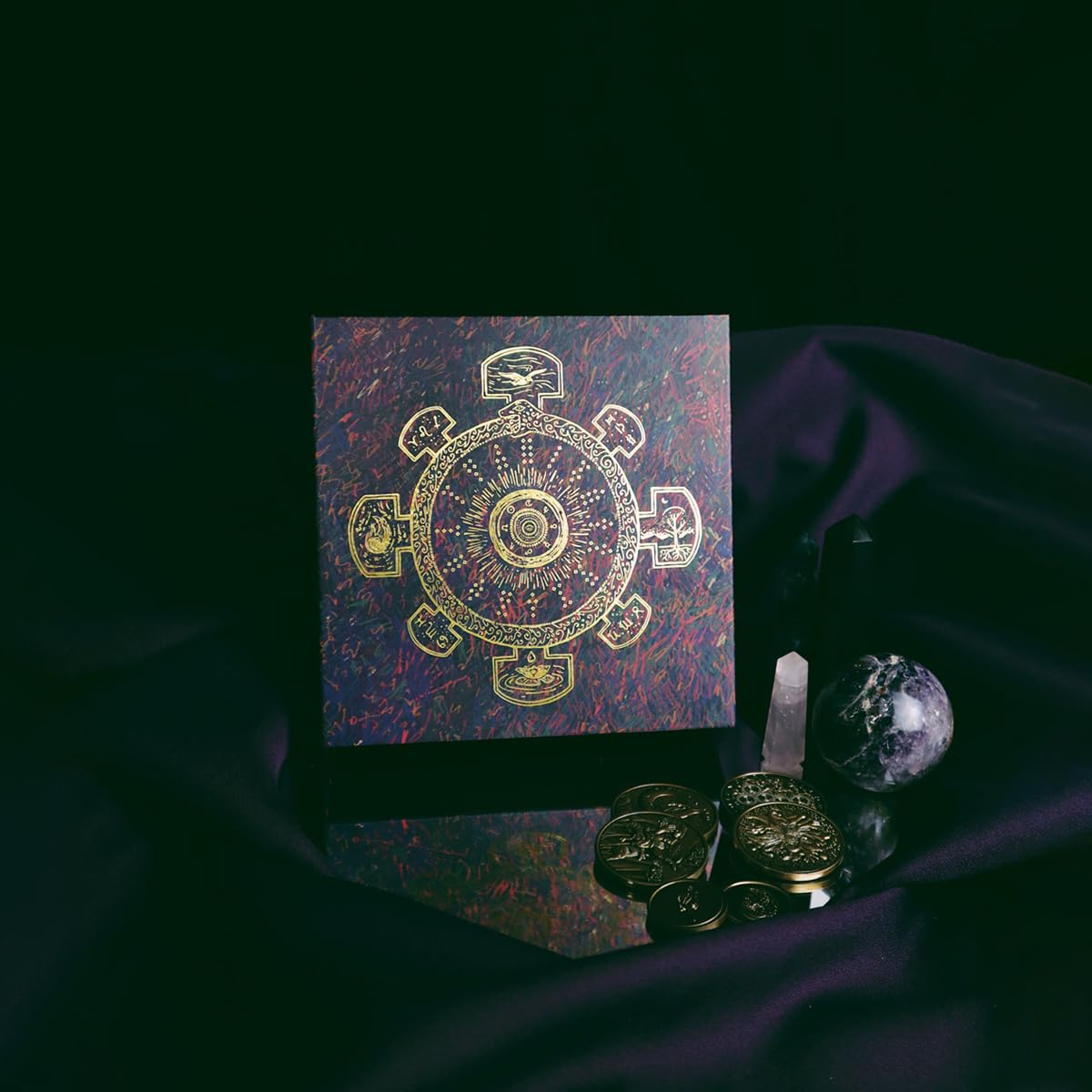 Geomantic Visions Geomancy Divination Coins Learning Tool in Keepsake Box with Guidebook by James R. EADS