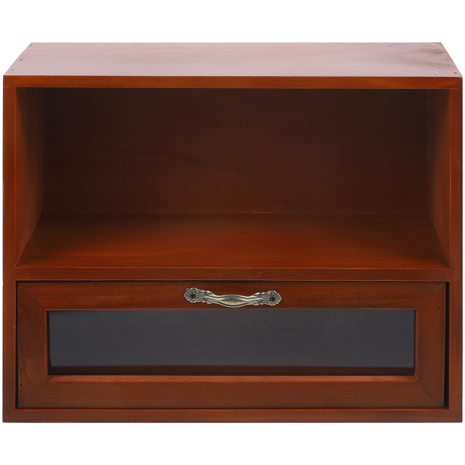 Ciieeo Organizer da Scrivania in Legno Vintage Marrone Cassetti a Strati, Grande Capacità e Superficie Liscia senza Sbavature, la Casa o L'ufficio