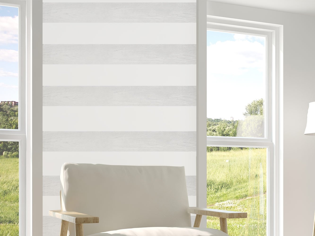 Frise verticale autocollante vinyle et papier peint mural avec bandes grises horizontales | Frise verticale pour murs | Vinyle décoratif | Frise | Plusieurs dimensions | Papier peint | Décoration