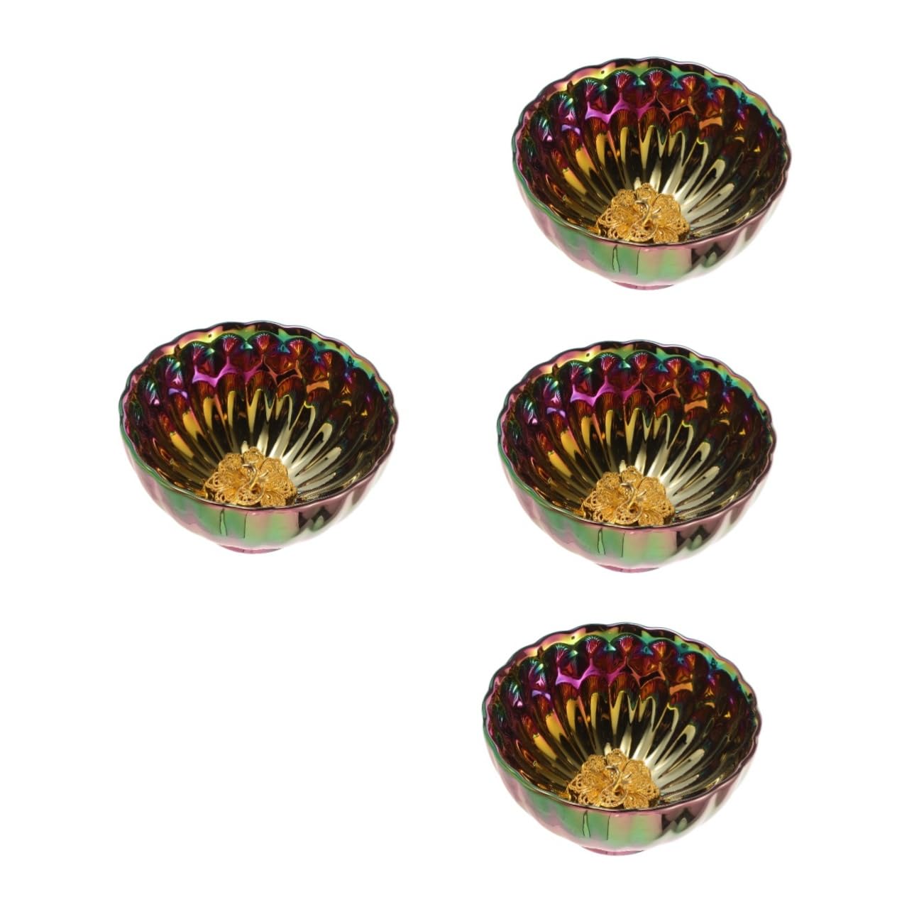 Cabilock 4 Stück Pfauen-Teetasse Kungfu-Teeschale asiatische Teetasse Tee Trinkbecher Teebecher Teeservice Tasse Dekorative Tasse Keramiktasse zum Teetrinken Haushaltsteeserviertasse