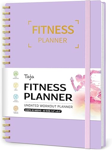 Vista 18 de Diario de entrenamiento de fitness para mujeres y hombres, A5 (5.5 x 8.2 pulgadas) planificador de registro de entrenamiento para rastrear, D.negro