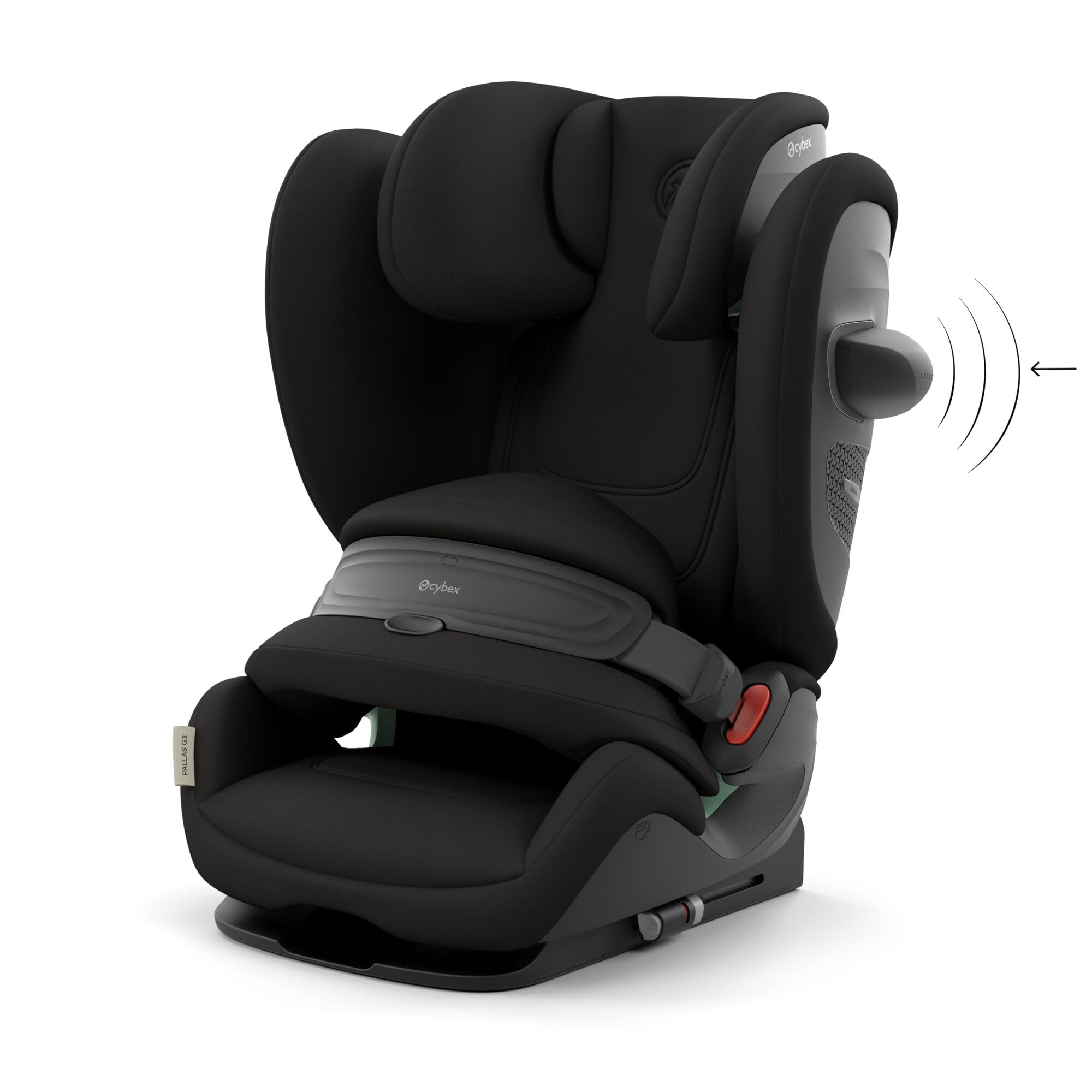 CYBEX Gold Silla de coche infantil Pallas G3 i-Size, 76-150 cm, desde aprox. 15 meses hasta aprox. 12 años (aprox. 9 a 50 kg), Magic Black