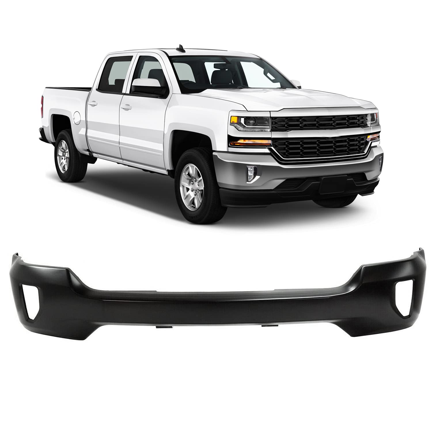 Primed Steel Bumper Face Bar Front for 2016 2017 2018 Chevy