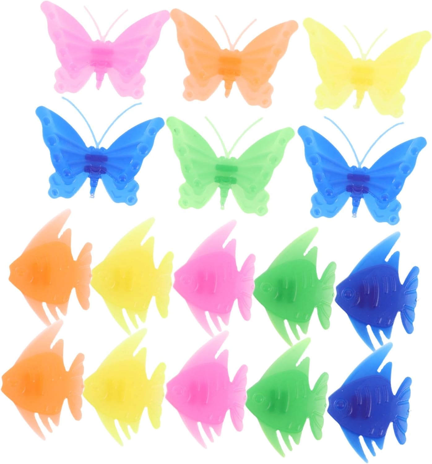 52pcs Bike Spokes Beads Butterfly Fish Shape Bicycle Wheel Decorations Plastic Clips for Boys Versatile Bike Accessories