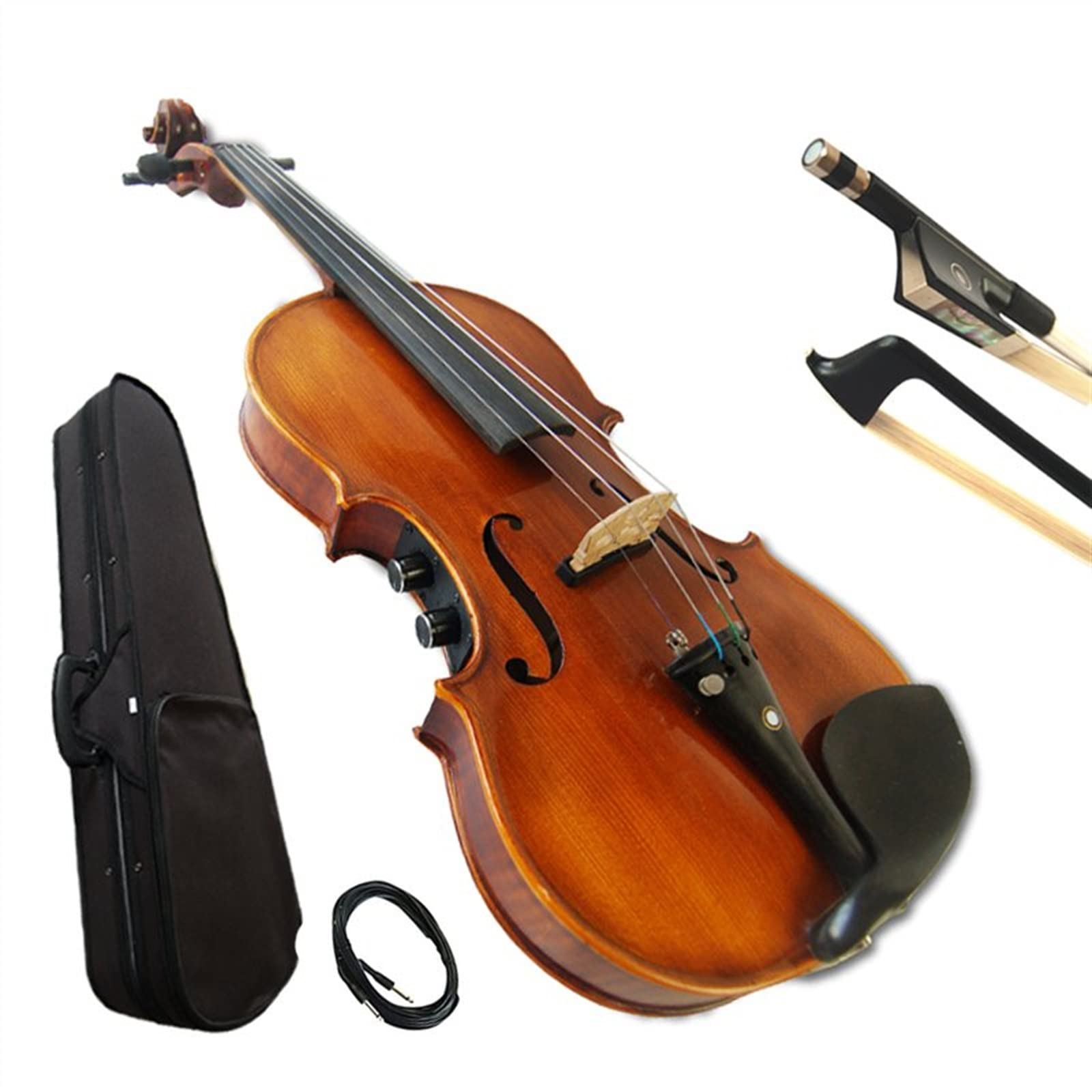 Violon Student Violino Acustico Elettrico in Legno Fatto A Mano per Principianti (Size : 1)