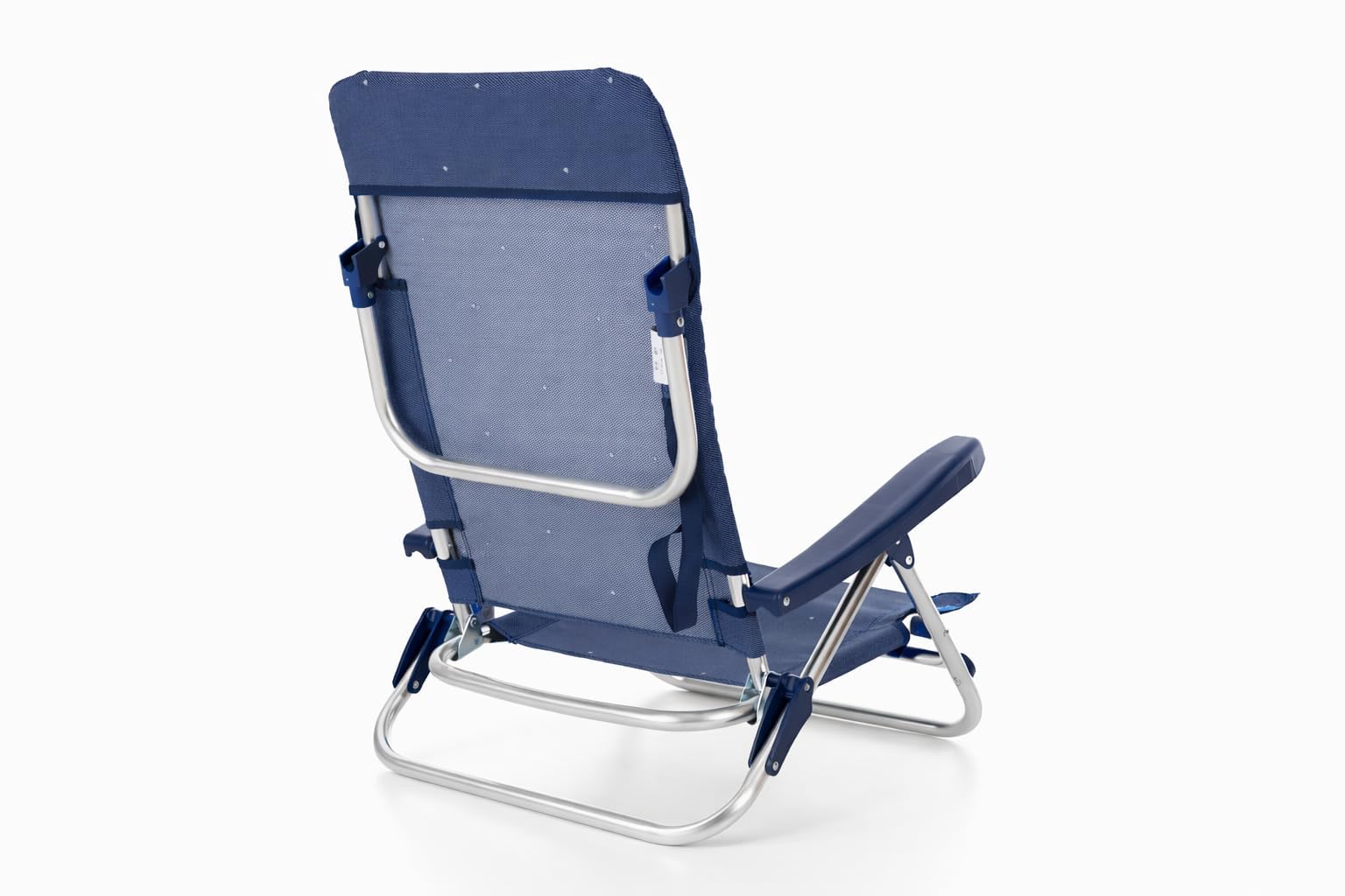 Creaciones Llopis Silla de Playa, Piscina, Camping o Jardín Plegable y Reclinable Diferentes Tamaños Aluminio Brillo 5 Posiciones (Silla Baja)