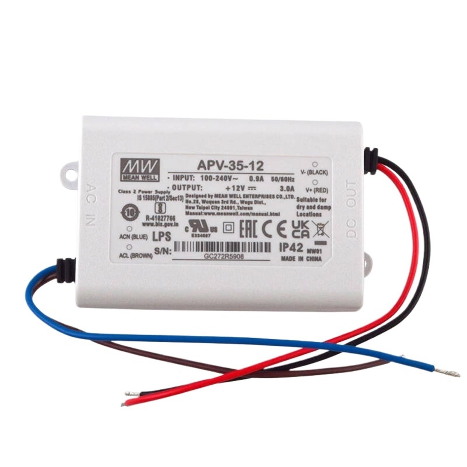 FCARUMIQP APV-35-12 12V 3A Constant Voltage Single Output Switching Power Supply LED Driver