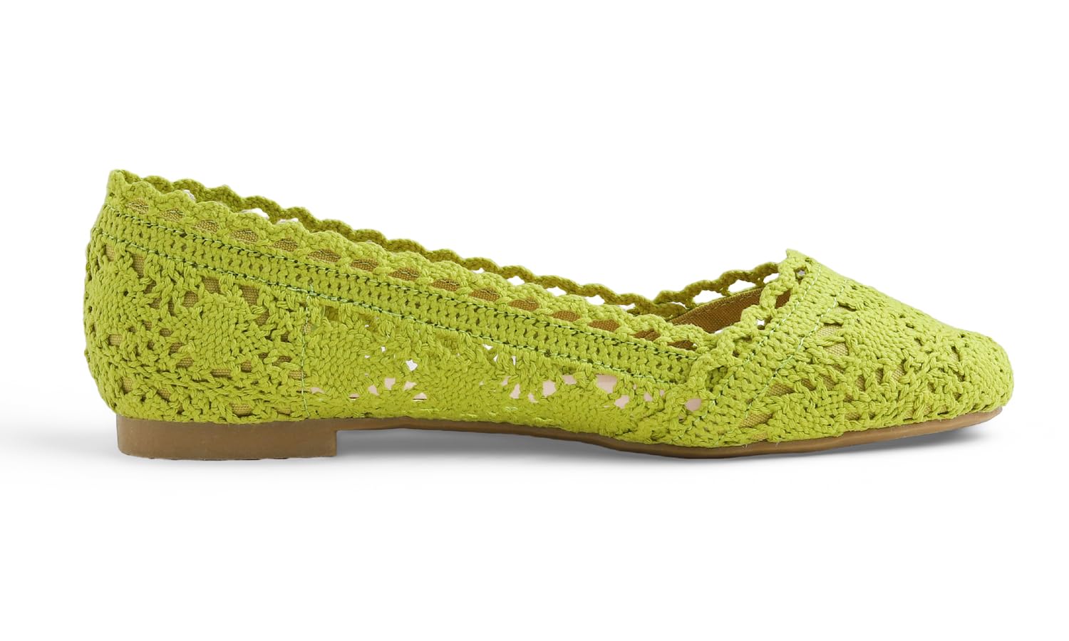 Feversole Women's Fashion Round Toe Ballet Crochet Flat,Ballerine à Bout Rond à Mode nœud Papillon Femme