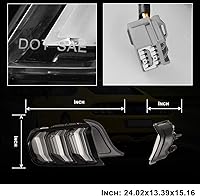 Vista 6 de Nixon Offroad Conjunto de luces traseras LED para Ford Mustang 2015-2023, estilo Euro, par de luces traseras LED Mustang con intermitentes