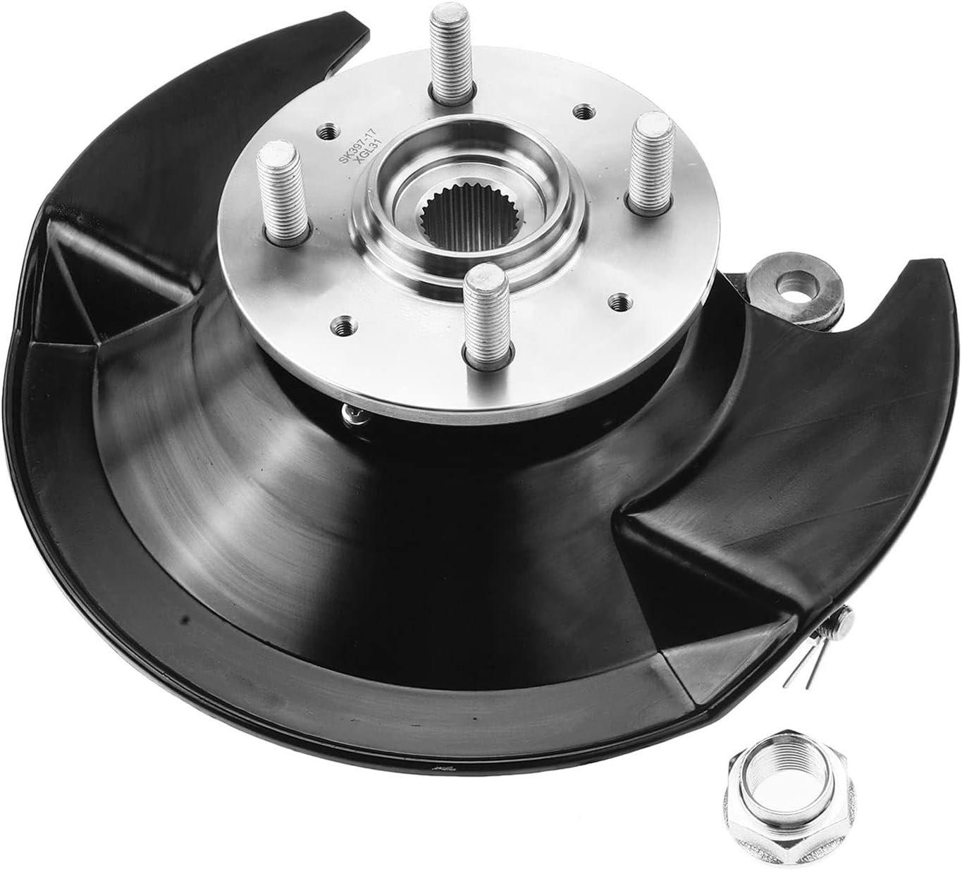 A-Premium Wheel Hub Bearing Steering Knuckle Assembly Compatible with Honda Civic 2003-2005 1.7L CNG/Petrol Front Driver and Passenger Side 2-PC Set