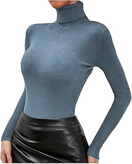 Camiseta de manga larga para mujer, deportiva, color negro, manga larga, elástica, manga larga, cuello alto, sexy, ropa de mujer, ropa de calle clásica, para adolescentes y niñas