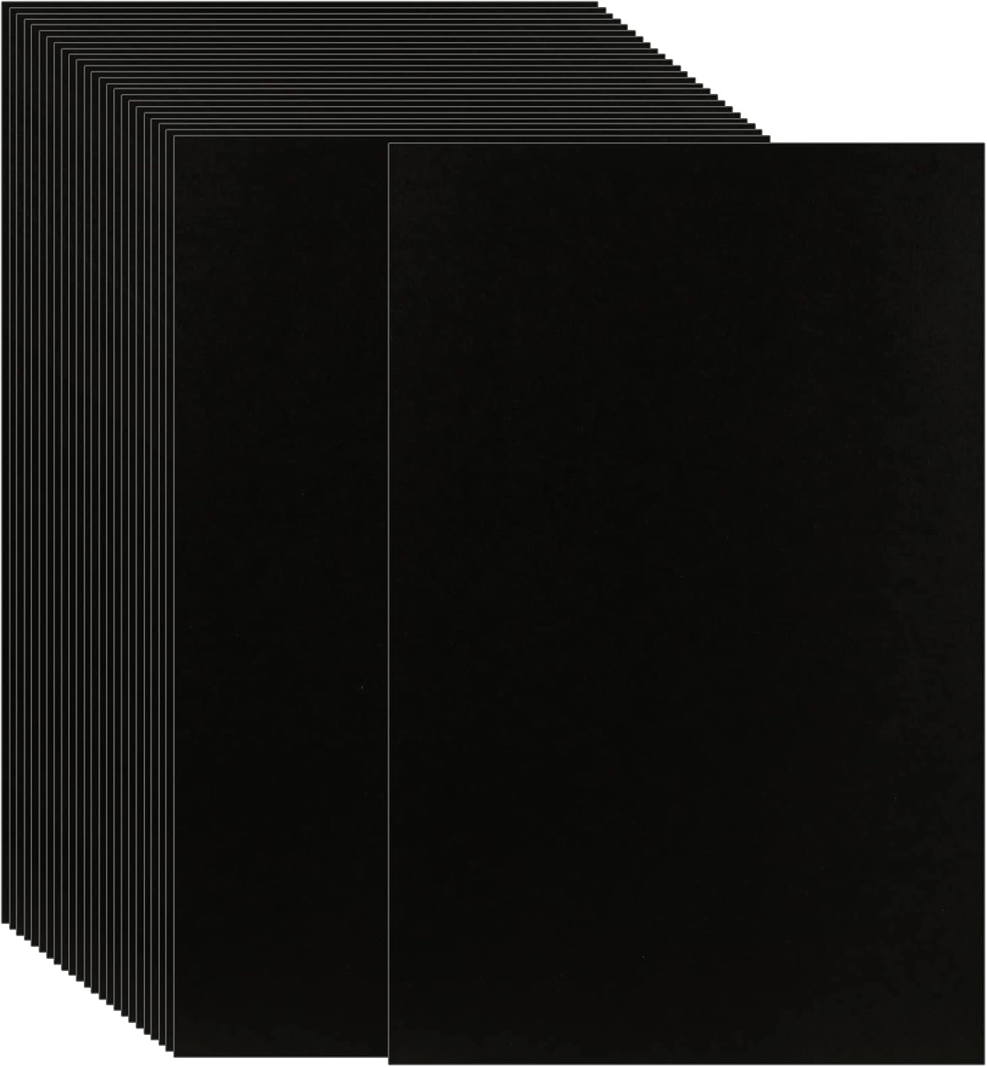SHEUTSAN 100 Sheets 11 x 17 Inches Black Colored Cardstock, 80lb 80 lbs Cover Sheets, Thickened Card Stock Black Smooth Card for DIY Cards Making, Scrapbooking