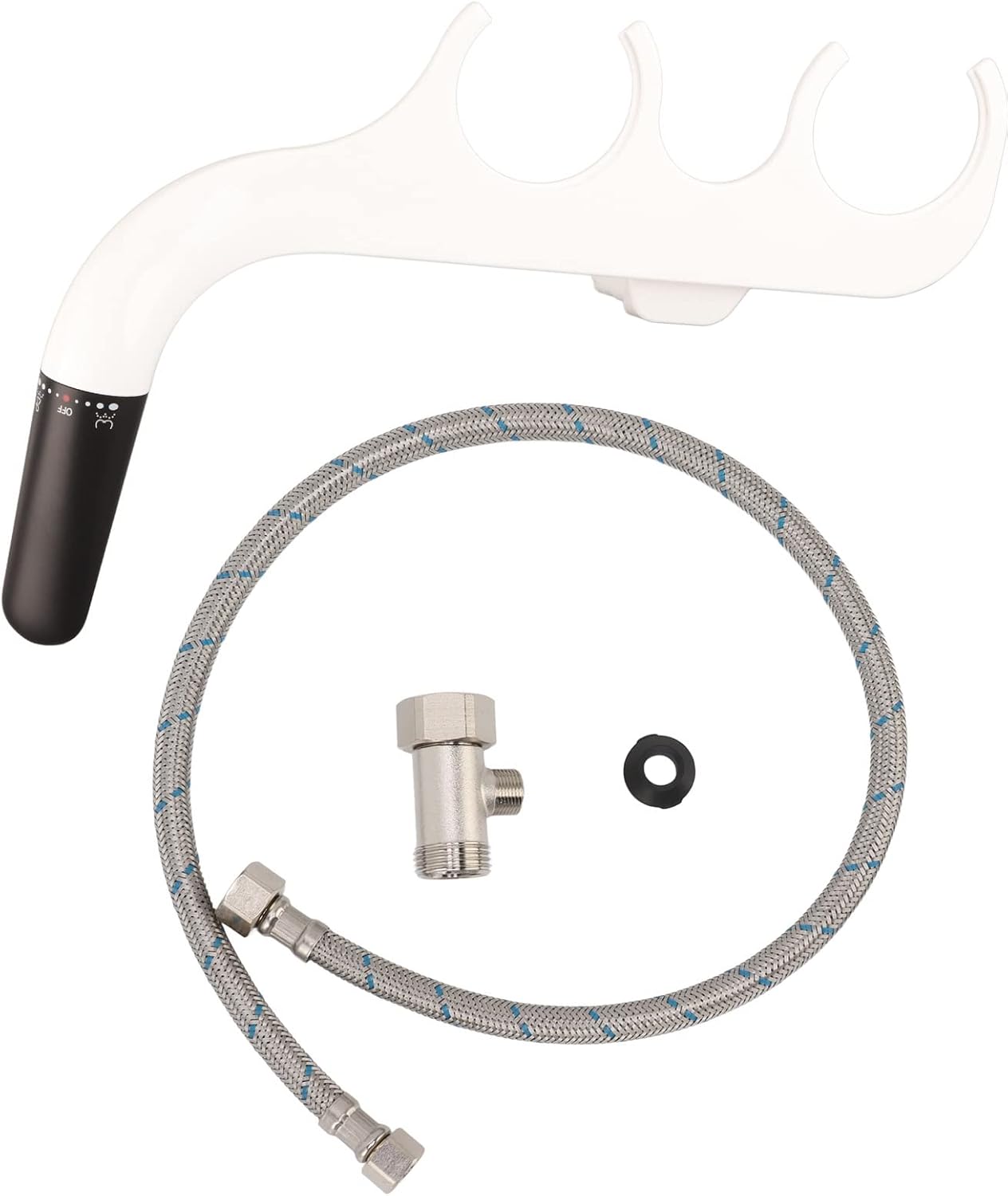 Ultra Slim Bidet Attachment Water Spray Bidet Attachment Toilet Hygienic Toilet Copper Tee Non Electric Dual Nozzle