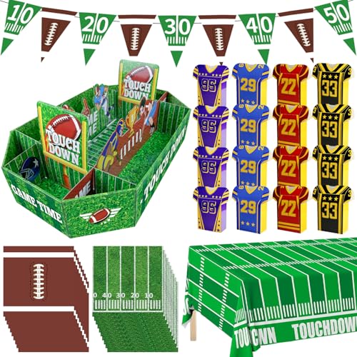 Cinrobiye 51 PCS Football Party Supplies Kit Football Food