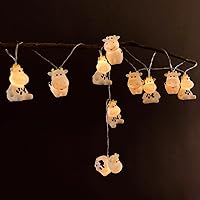 Vista 11 de Guirnalda de luces de vaca de Pascua de 5.4 pies, 10 luces LED de hadas de vaca de Navidad, funciona con pilas para decoración del hogar, fiesta
