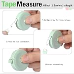 3 Pack Tape Measure Body,60 Inch/1.5M Dual Sided Retractable Soft Measuring Tape for Body Fabric Sewing Tailor Cloth Home Craft Measurements (Pink & Green,White)