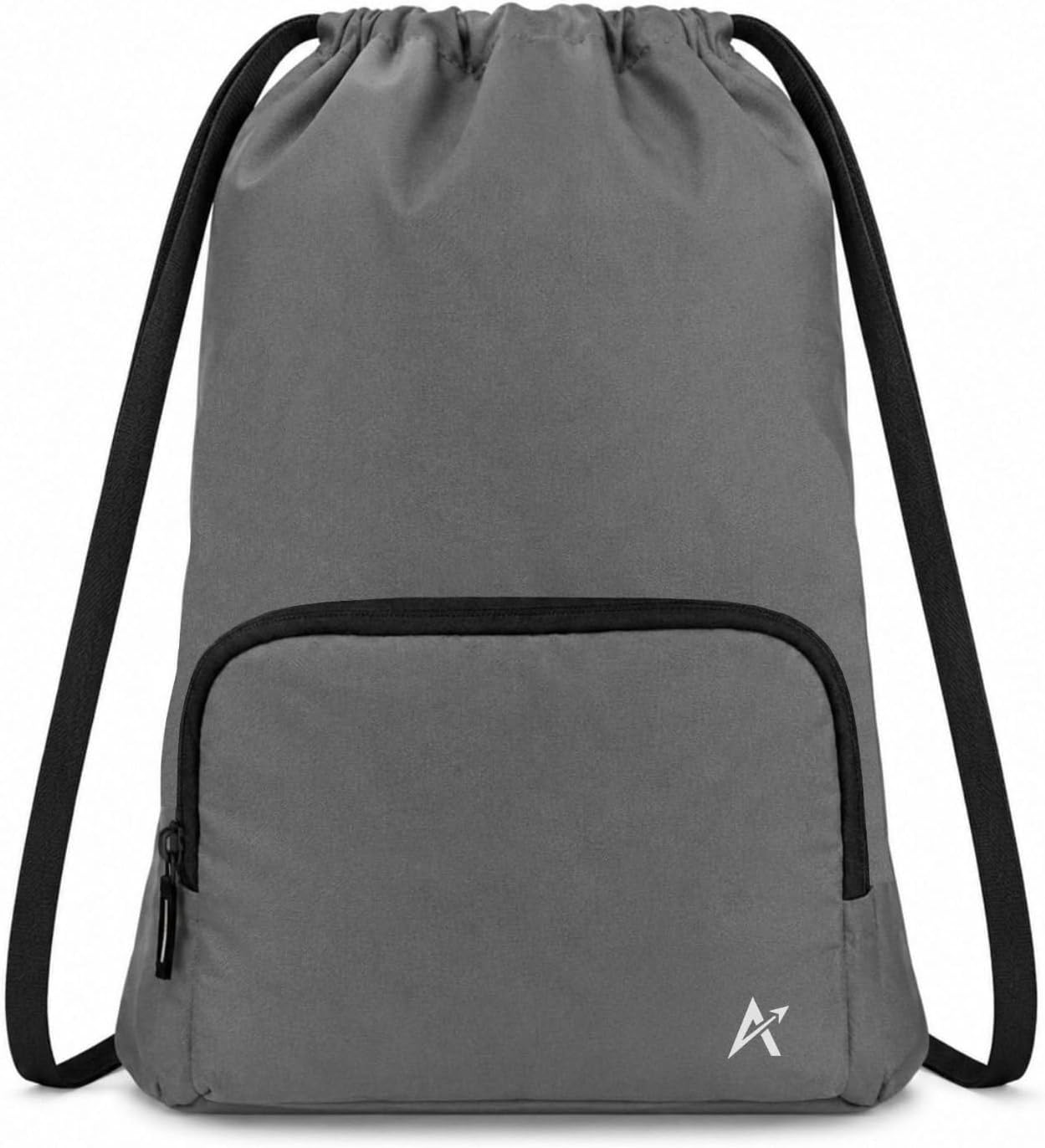 Tukzer 15L Drawstring Daypack,Tablet Sleeve, Gym Bag Rucksack Backpack with Zip Pocket, Sports Shoe Bag, Shoulder Strap Breathable Mini Travel Backpacks for Men and Women, Aliens 34 X 43 X 10 CM-Grey