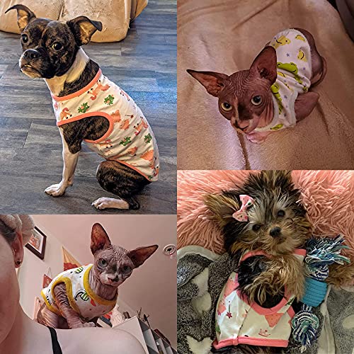 Petcare 3 Pack Dog Shirt Cute Puppy Dog Clothes For Small Dogs Girl Soft Cotton Pet Sleeveless Vest Chihuahua Yorkie Clothes Shih Tzu Dog Outfit Doggy Kitten Small Dog Clothes Female,M #TOP7
