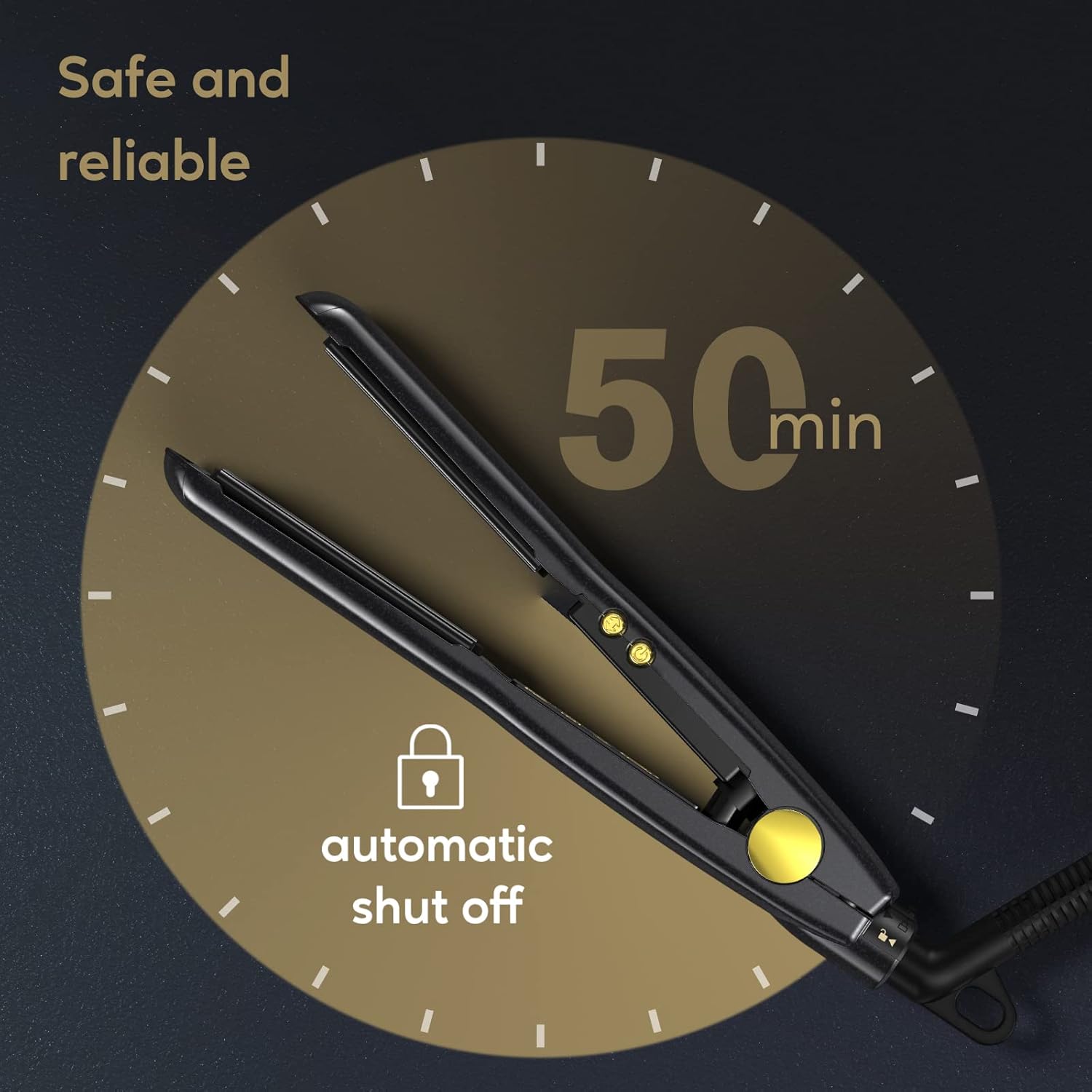 Terviiix Mini Flat Iron for Short Hair Temperature Adjustable, 1/2 Inch Mini Small Portable Ceramic Travel Hair Straightener for Men, Black - Image 6