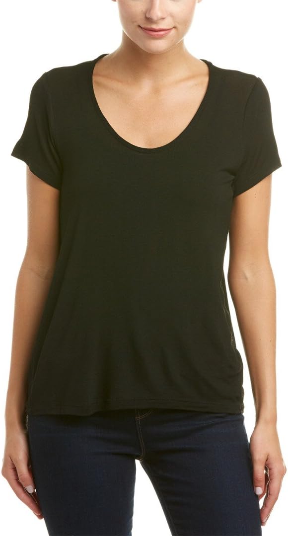 Splendid Women's Drapey Lux Short Sleeve Scoop Neck Tee