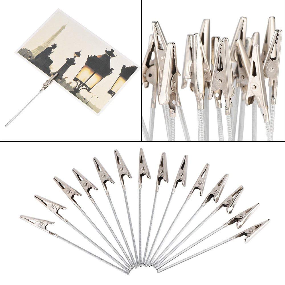Dokeno Lot de 10 porte-photos avec pinces à linge, porte-photo avec clip crocodile et base en bois, porte-mémo clip porte-photo clip porte-mémo pour bureau, fête, mariage, décoration Dokeno Lot de 10 porte-photos avec pinces à linge, porte-photo avec clip crocodile et base en bois, porte-mémo clip porte-photo clip porte-mémo pour bureau, fête, mariage, décoration
