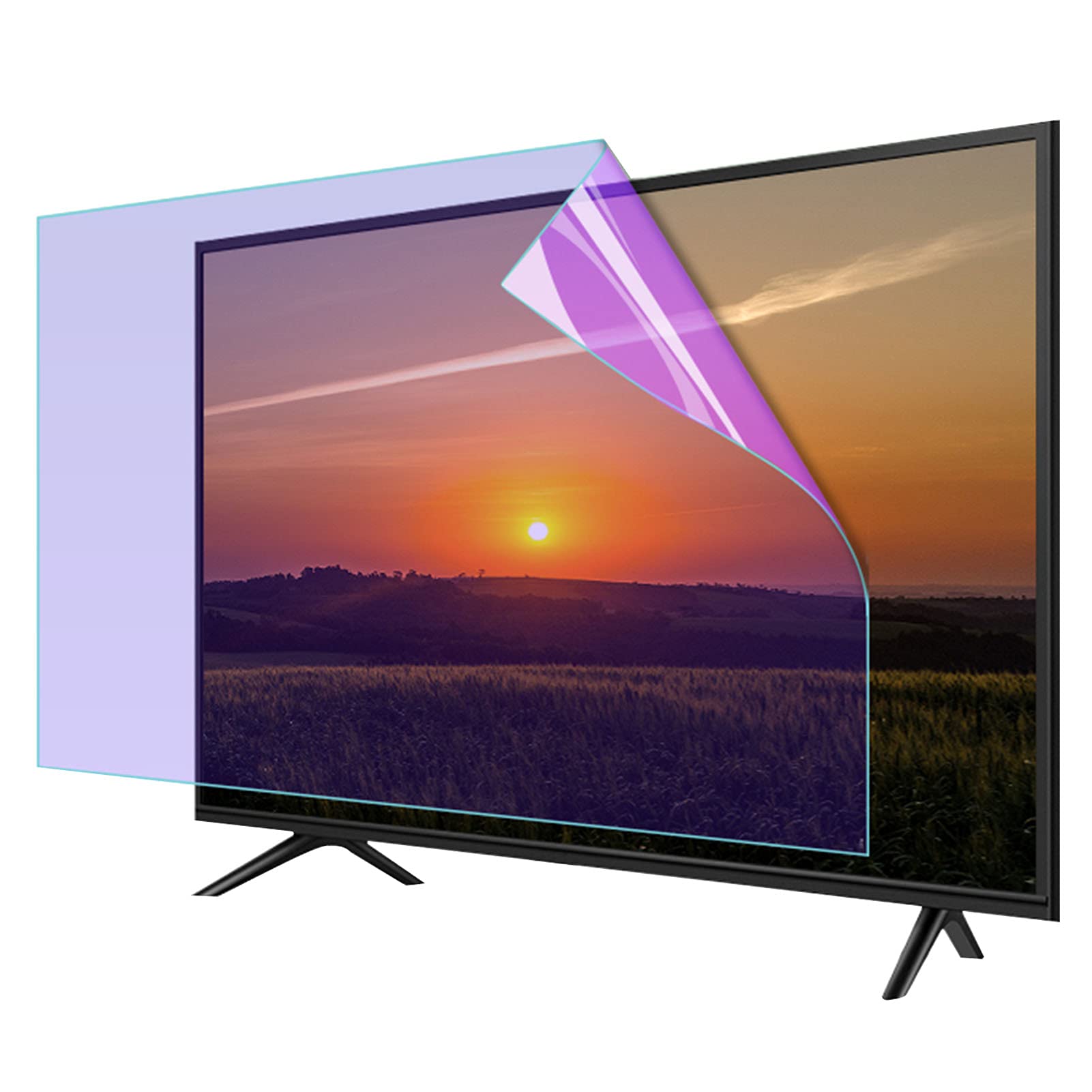 Película Antirreflejo para TV de 65 Pulgadas con Filtro de Luz Azul, Revestimiento Mate para Reducir Reflejos Y Mejorar La Comodidad Visual, Resistente A Los Rayos UV,65in1440x809mm
