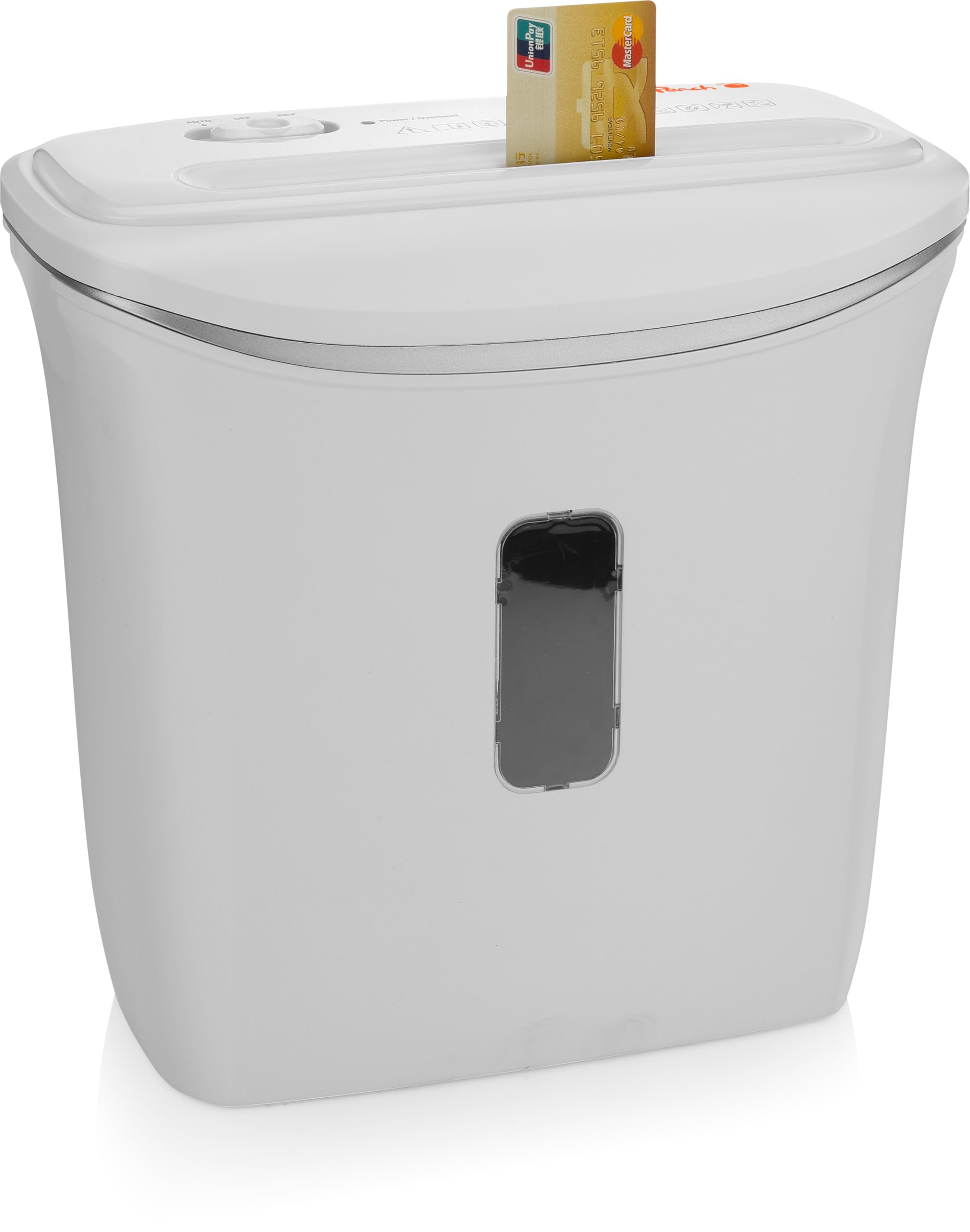 Peach Distruggidocumenti microtaglio – 4 fogli – 12 litri/130 A4 – solo 2 x 14 mm dimensione particelle (P-5) – A4 circa 2200 particelle – conformità DSGV – silenzioso solo 65 dB(A) – PS600-06A