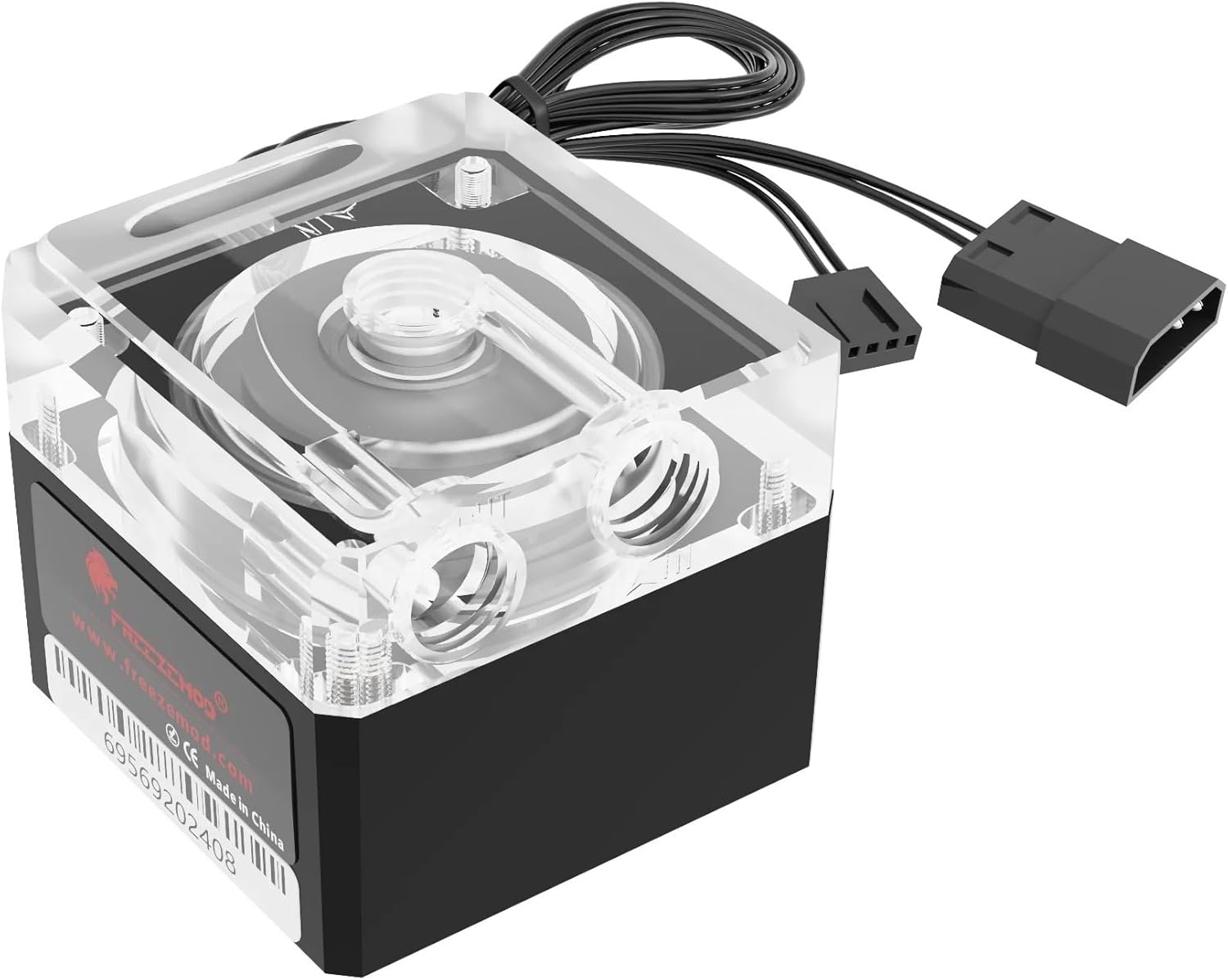 Compute Cooling pc Water Cooler Mute Pump PWM Intelligent Flow 800L/H 12V/5V RGB Light aure. PU-FS4M-J(No Light(Acrylic lid,Small 4pin)