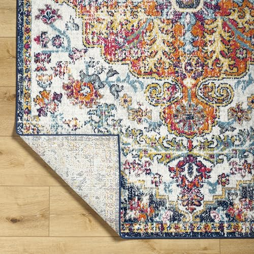 Artistic Weavers Odelia Vintage Bohemian Area Rug,6'7" x 9',Orange/Navy
