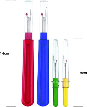 Ultima 6 Piece Colorful Seam Ripper/Nipper Set w/Carry case - 4 Stitch Rippers (2 Large & 2 Small), 1 Metal Nipper/Clipper, 1 Nipper/Clipper Plus Bonus Carry Case.