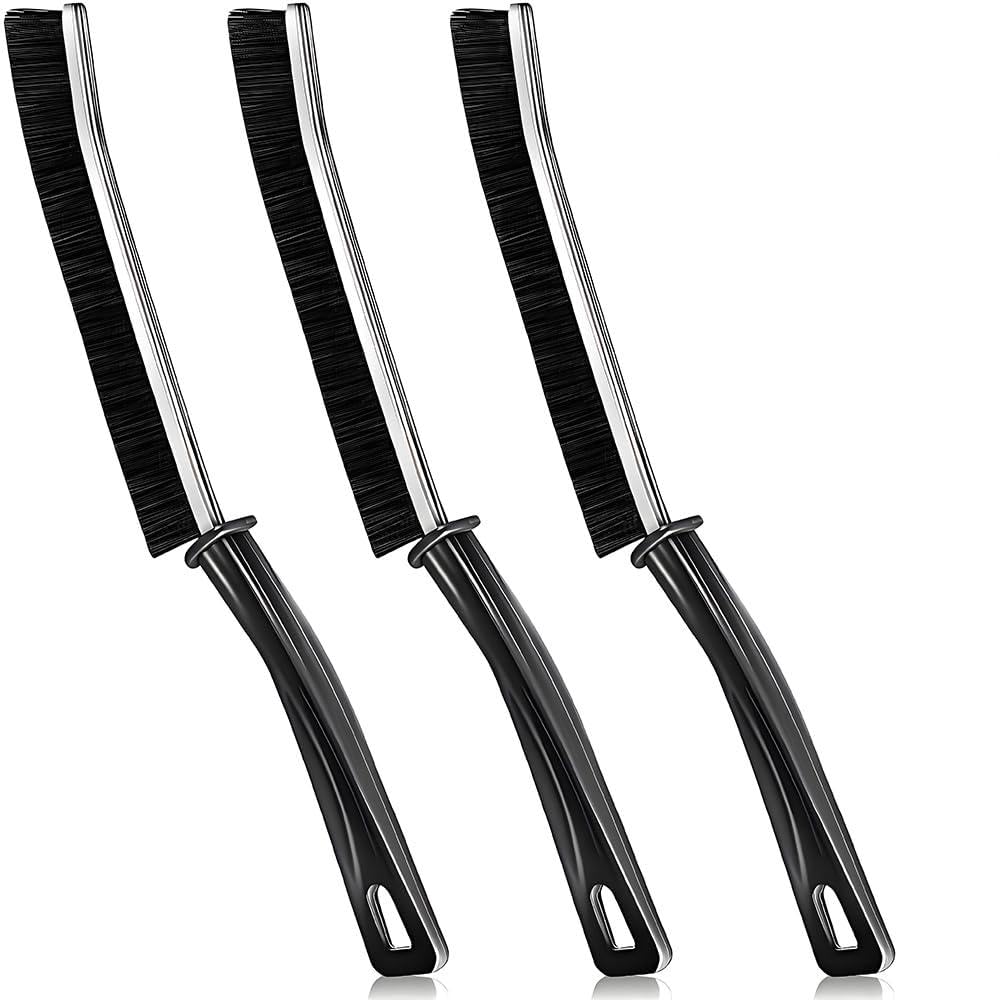 ZBYMOTW 掃除ブラシ 隙間 ハードタイプ ブラシ 全長 230mm 細長ヘッド 黒 キッチン浴室用 3 本入り