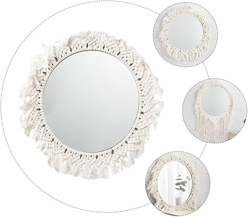 Miniatura 3 de Maquillaje redondo hecho a mano de la decoración de la pared del espejo del espejo de la rota