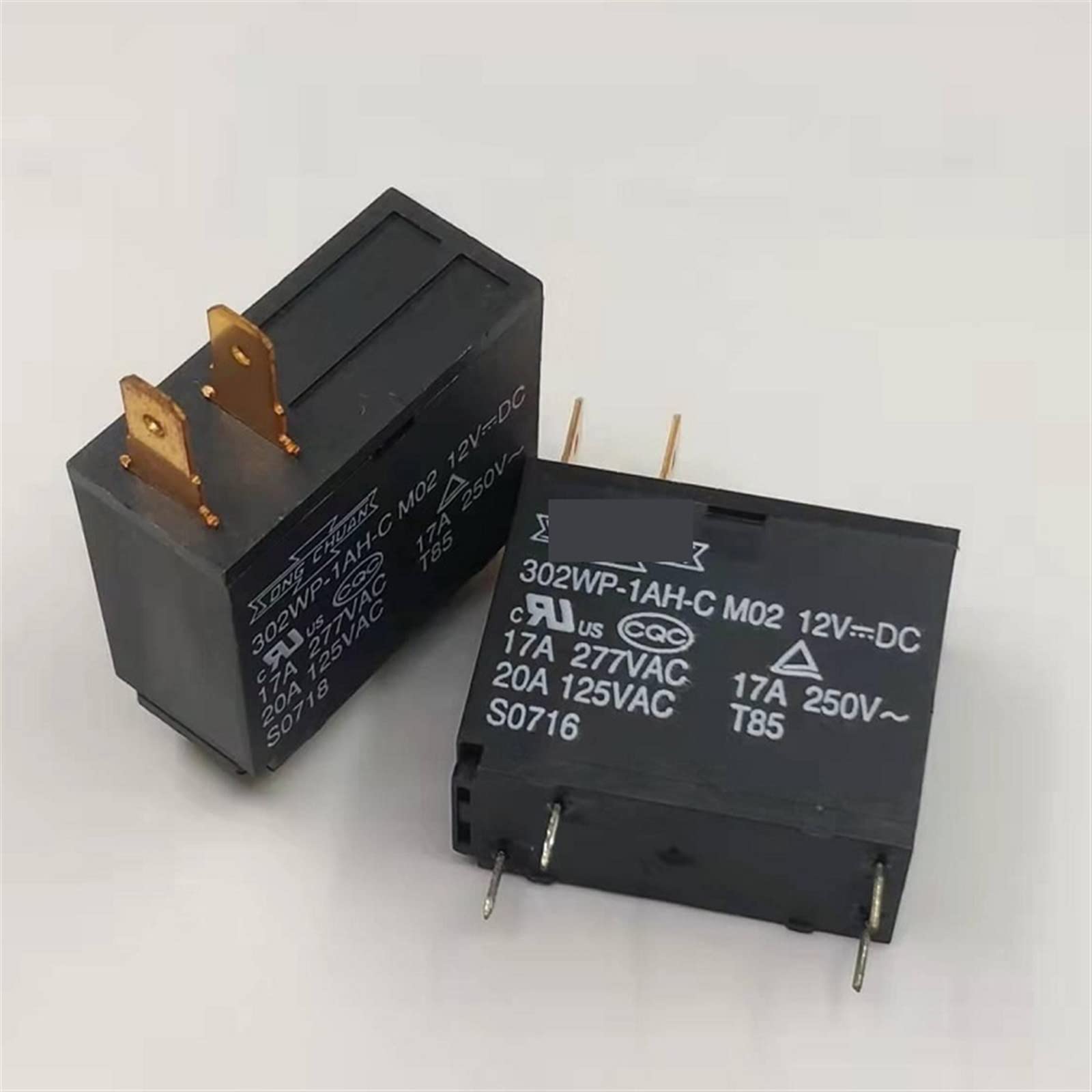 5PCS Relay 302WP-1AH-C M02/M07 12VDC 17A/277VAC 20A/125VAC 4PIN Alternative JQX-62F-012-1H for Water Heater Microwave Oven(302WP-1AH-C Bulk)