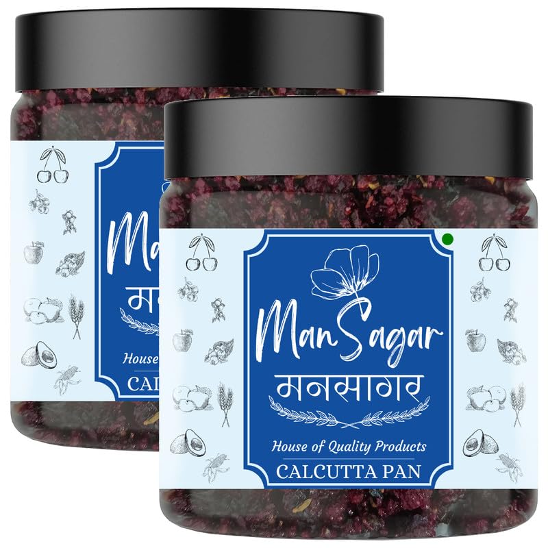 ManSagar Calcutta Pan Mukhwas – Pack of 2 (500g Each) | Total 1Kg | Authentic Indian Mouth Freshener Jar | Traditional Calcutta Flavor for Fresh Breath & Digestion
