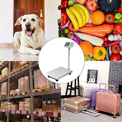 Tuffiom 661Lbs Weight Electronic Platform Scale,Stainless Steel High-Definition Lcd Display,Digital Floor Heavy Duty Scales,Perfect For Luggage Package Price Computing Postal Shipping Mailing #TOP4
