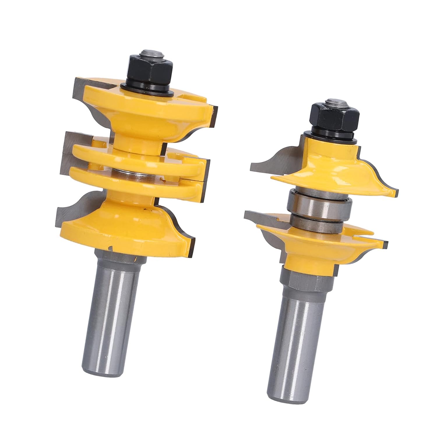 1/2in Shank Adjustable Router Bit, Woodworking Milling Cutter, Anti Backlash Design, Carbon Steel Body with Alloy Cutter, DIY Furniture Making, Includes Gaskets and Storage Box