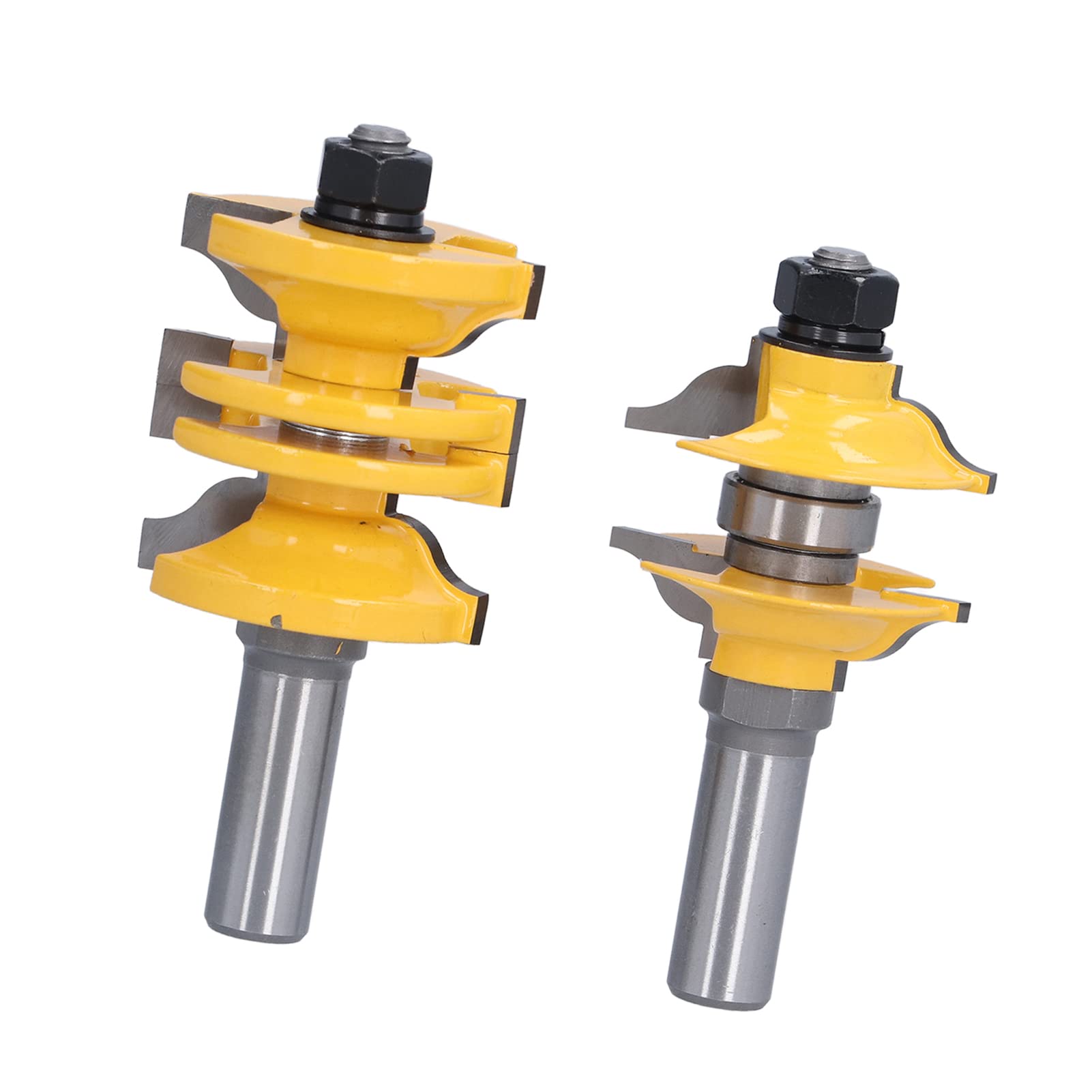 Fresa a codolo da 1/2 pollice regolabile, fresa per lavorazione del legno con guarnizioni, fresa per rifinitura di porte di armadi per CNC e utensili manuali, corpo in acciaio al