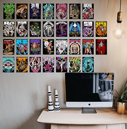 Image of Fobterm one piece posters postcard size merch anime with peel and stick tissue tape - Luffy wanted poster - One piece anime new